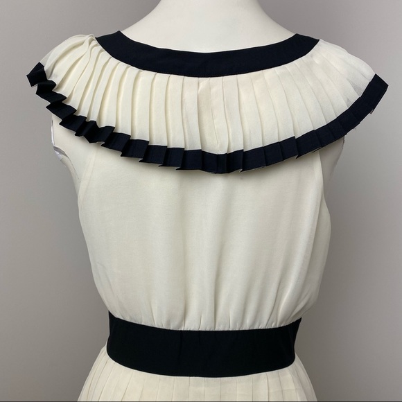 Rory Beca XXI Ivory Pleated Chiffon Ruffle Dress - Picture 8 of 11